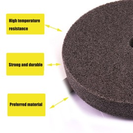 CBRIGHT Fibre Polishing Disc, 150 x 24 x 16 mm Deburring Wheels, Hardness 5P, Quick Change Replacement Buffing Pad for Bench Buffer/Bench Grinder Machine Polishing of Stainless Steel