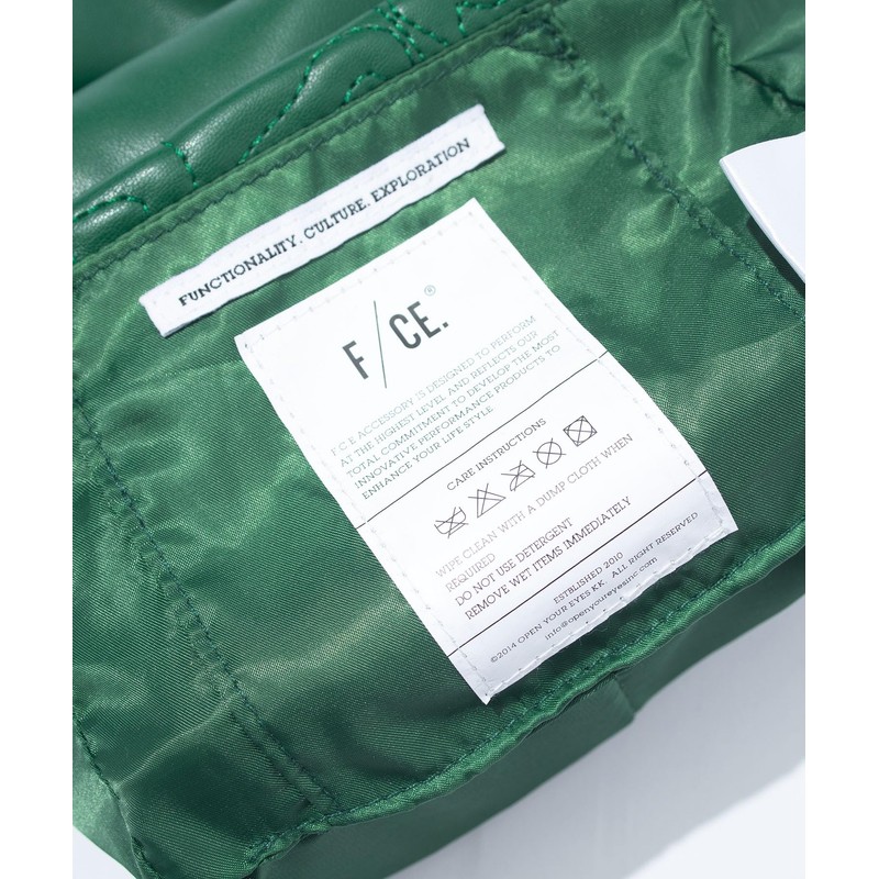 F.C. POUCH/MINI BAG TECH LEATHER CONTOUR MINI POUCH, green