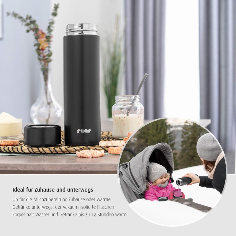 ColourDesign Stainless Steel Insulated Flask, 450 ml, Thermal Flask, Ideal