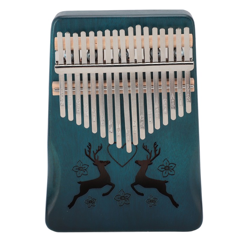 Finger Thumb Piano 17 Keys Exquisite Engraved Pattern Wood Kalimba