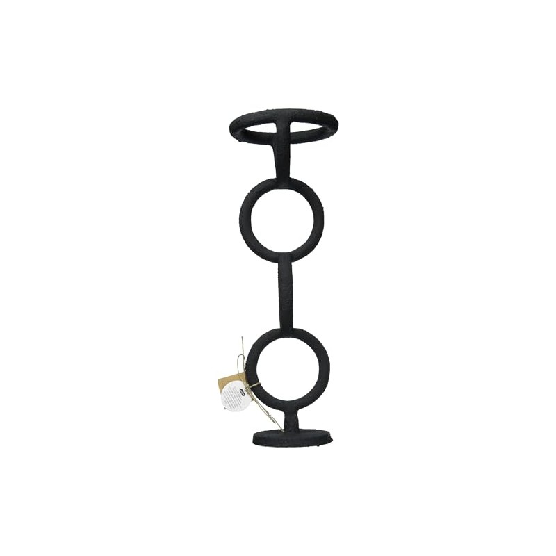 Mud Pie Medium Chain Link Candlestick, Black