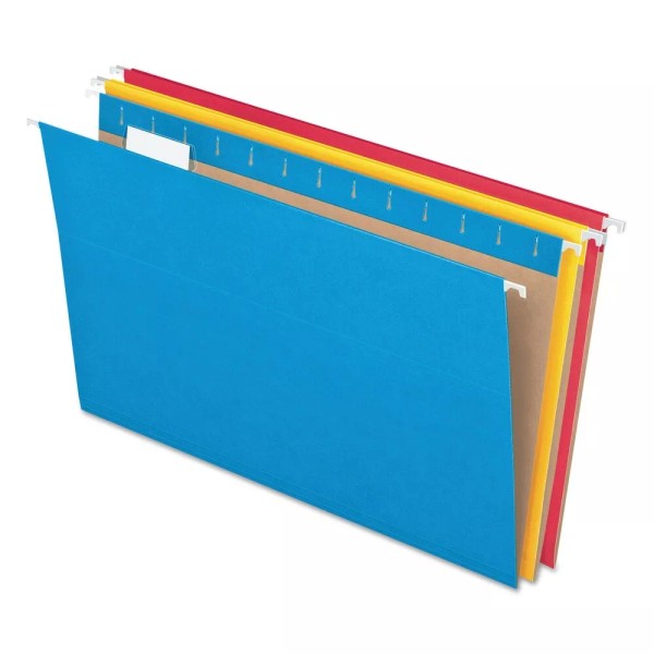Pendaflex 81663 1/5 Cut Tabs 5-Colored Hanging Folders - LTR,
