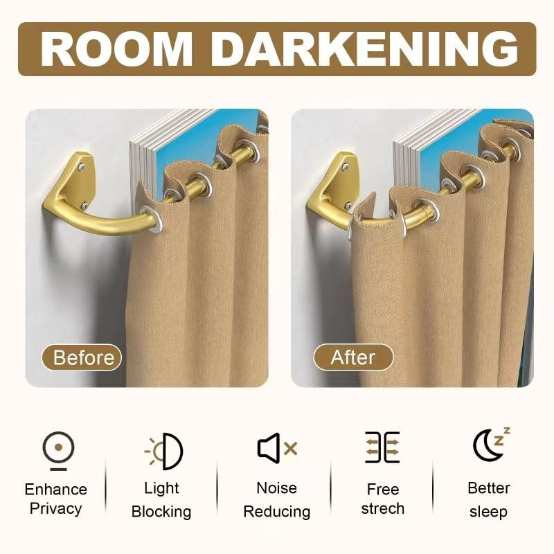 GXOACKJ Gold Wrap Around Curtain Rods for Windows 28 to