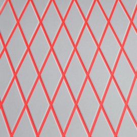 KT GuoMei 102.3" X45.2” Diamond Pattern Sea Deck Self-Adhesive Boat Flooring Eva Foam Decking Marine Non-Slip for Motorboat Fishing Boat Yach (94.5" X 45.2", Light Gray and red)