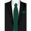 Jacob Alexander Solid Color Men's Regular Tie - Forest Green