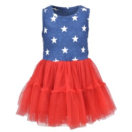Unique Baby Vestido tutú patriótico para niñas 4 de julio, EE.UU, 12 meses