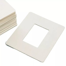 Unbranded Group of 24 Unfinished Wooden Picture Frame Cutouts