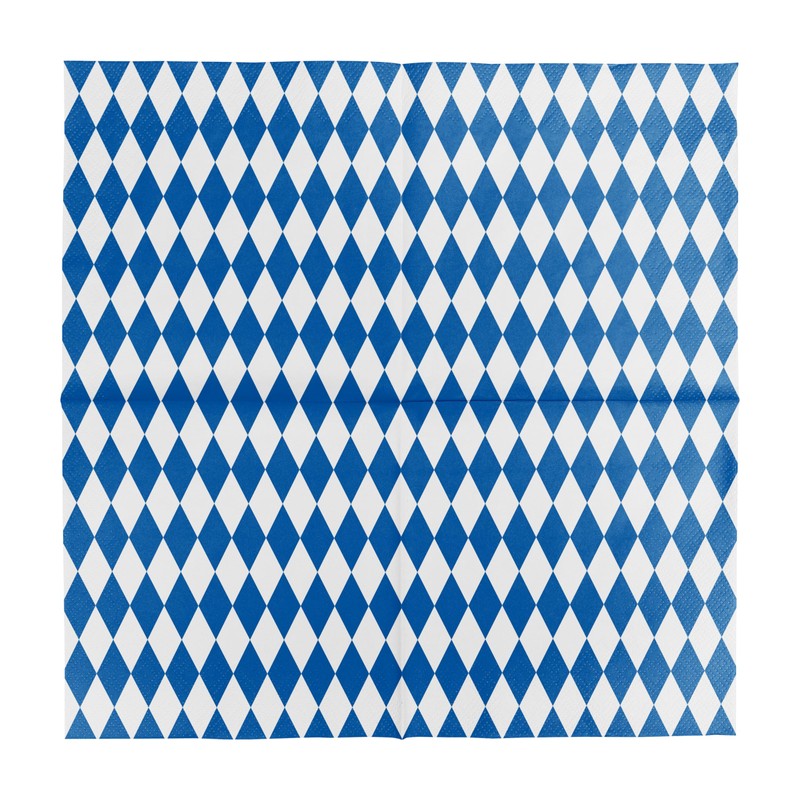HEKU 100 napkins, 3-ply, 33 x 33 cm, Bavarian blue,