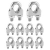 QWORK 3/8" Wire Rope Clamp Clip M10, 10 Pack Large
