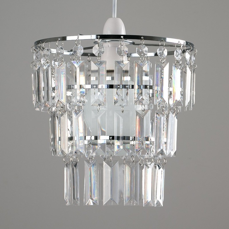 MiniSun Modern 3 Tier Ceiling Pendant Light Shade with Clear