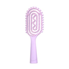 Smoothing Hair Brush For Curling & Styling, Suitable ForWet Or Dry Hair Types, Anti-Static Bristle, Lightweight HandleVentilated Hair Brush(With Built-In Cleaning Claw) (Purple)
