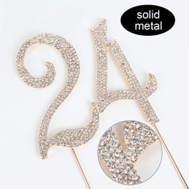 Decoración para tarta de vidrio LinGPAR (24 platas), Dorado