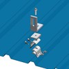 MageBracket RH with L Bracket R-Panel Trapezoidal Metal Roof Mounting