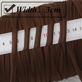 NOTIONSLAND 800 g/240 m T-Shirt Yarn, Knitting Yarn, Fabric, Crochet Yarn for Bags, Baskets, Blankets, Home Decoration, Highly Elastic Thick Yarn for Beginners (Dark Brown)