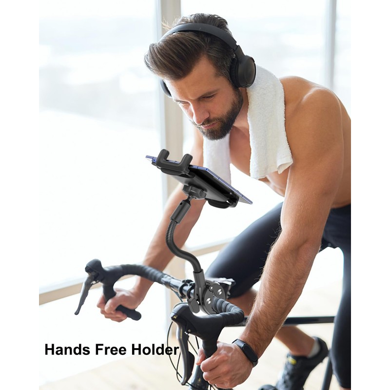 Dosvsi Z Fold Exercise Bike Holder, Metal Gooseneck - Spin