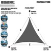 TANG Sunshades Depot 7'x7'x7' Equilateral Triangle Grey Waterproof 260 GSM