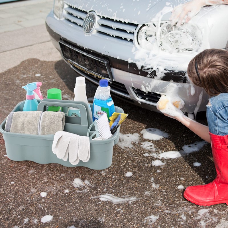 Minekkyes 4-Pack Plastic Caddies with Portable Handle, Supply Caddy Basket