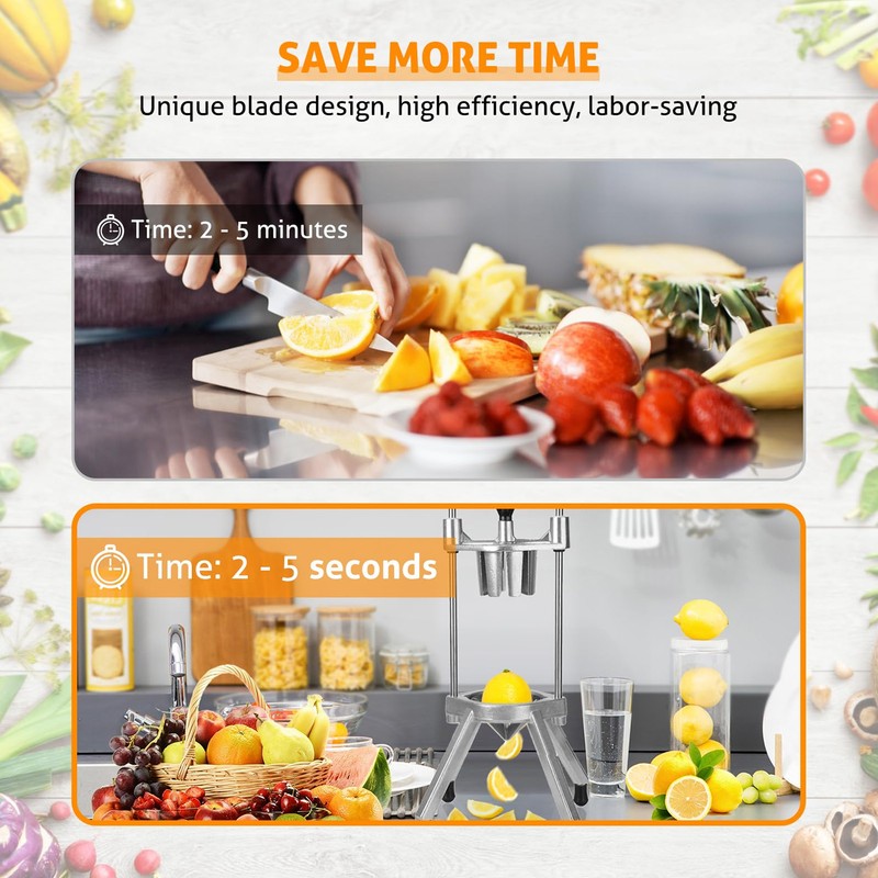 Fruit Cutter Blade Ergonomic Detachable Stainless Steel Sharp Apple Cutter