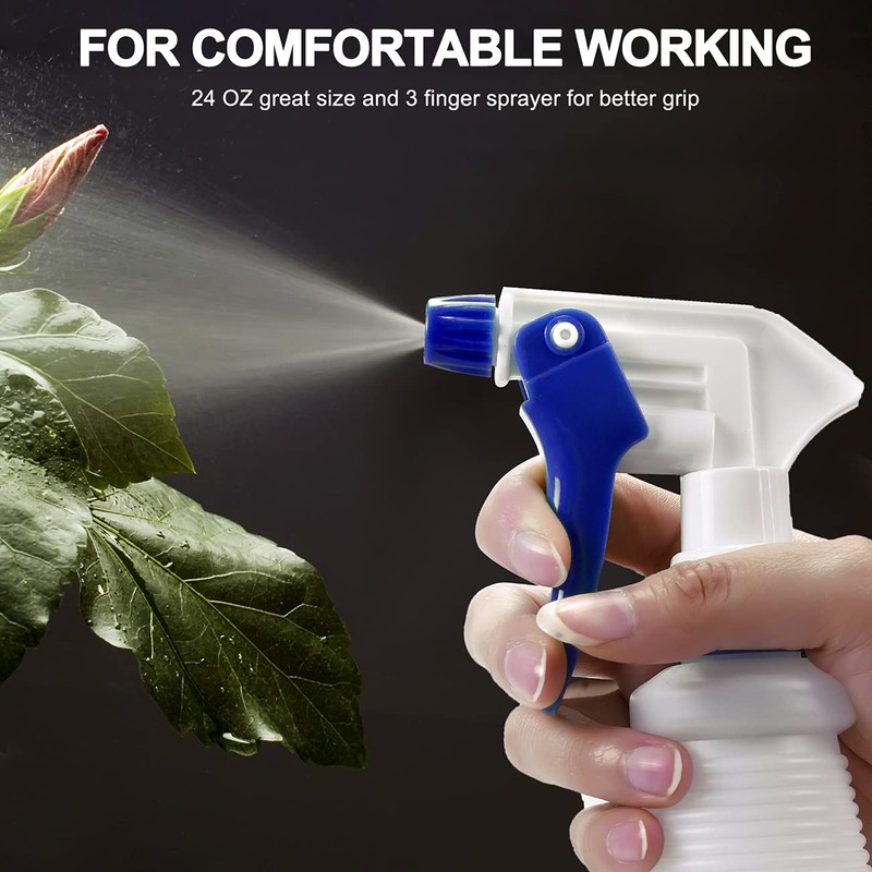 Plastic Spray Bottle, Empty Spray Bottles (2 Pack 24 Oz),