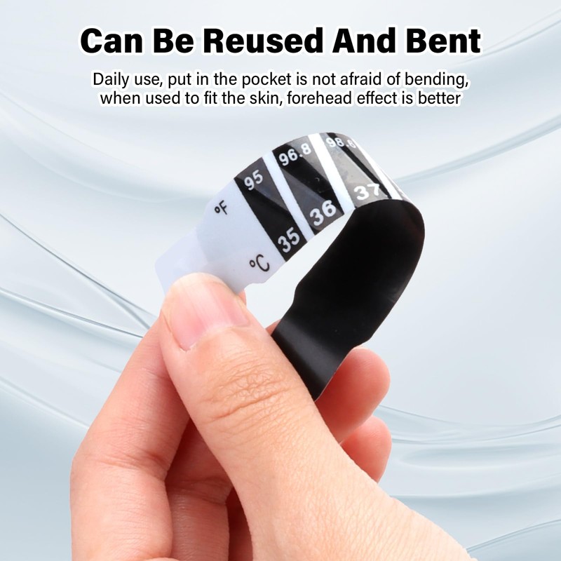 Forehead Thermometer Strips - 20 PCS Quick Read Reusable Forehead