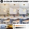 Mccokaige Modern Gold Led Chandelier 3 Rings Gold Dimmable LED