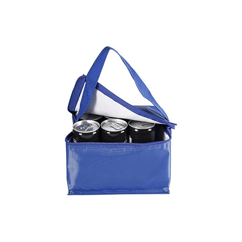 Thermal Insulated Portable Cool Canvas Stripe Lunch Picnic Totes Carry