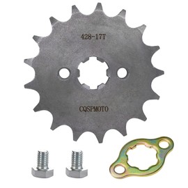 CQSPMOTO 428 17T 17mm Motorcycle Front Engine Sprocket for 50cc 70cc 110cc 140cc 160cc 125cc Engine Honda TaoTao Roketa Coolster Sunl Lifan Zongshen Apollo Chinese ATV Quad Dirt Bike 4 Wheeler Moped