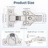 Chibery 4 Pack 1/4" Partial Overlay Soft Close Concealed Hinge