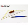 Liquidraw Set Square Ruler Triangle Ruler Triangular Protractor 25cm /