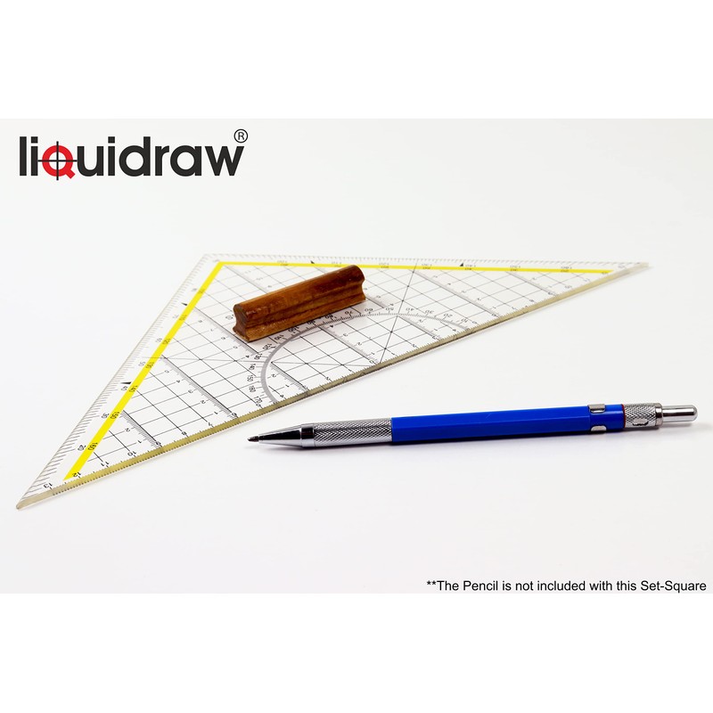 Liquidraw Set Square Ruler Triangle Ruler Triangular Protractor 25cm /