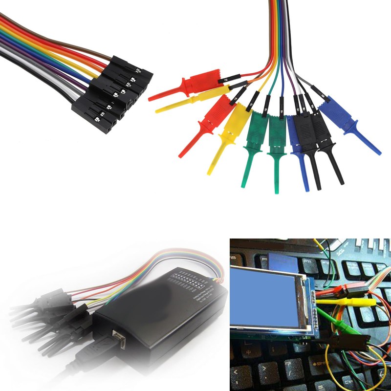 Create idea 10PCS Logic Analyzer Test Hook Clip Grabber Jumper
