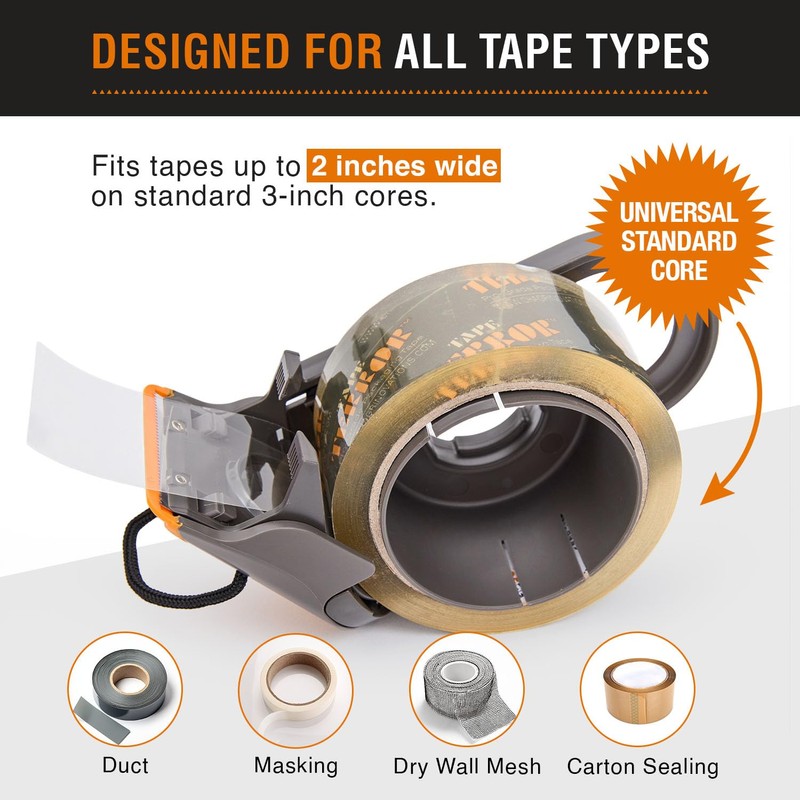 Tape Terror Packing Tape Dispenser - Heavy Duty Shipping Tape