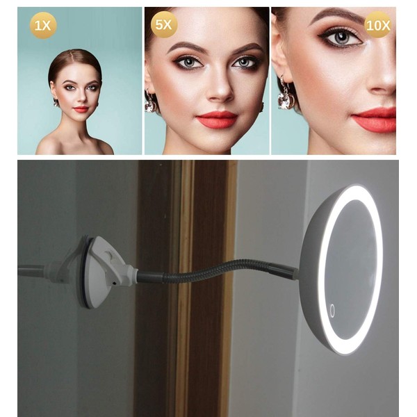 LAND OF MYTH - Şerit LED Işıklı Banyo Makyaj-Tıraş Aynası,