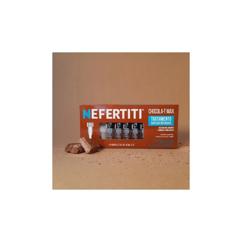 Ampolletas Para Cabello Teido Maltratado Chocola-t Max Nefertiti 10pzas