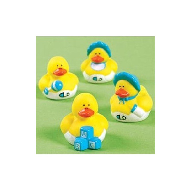 Fun Express Vinyl Mini Baby Shower Rubber Duckies - 24