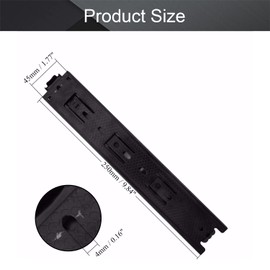 MroMax 10-Inch Cold Rolled Steel Drawer Slides, Full Extension Ball Bearing Slide Track Rail 45mm Wide 100lb Capacity Black 1 Pair