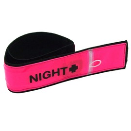 MYST LED Luminous Reflective Armband, Pink, Approx. 1.6 x 14.6 inches (40 x 370 mm) (5510), For Night Walking, Running, Working