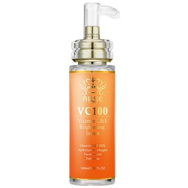 AILKE VC100 Brightening Serum, Whitening, Moisturizes, Hydrates, Clean Skin, Reduce Wrinkles, Dark Spots, With Vitamin C, Vitamin E, For Face and Body, 100ml (Pack of 1)