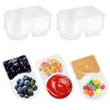 HexinYigjly 40 Set Double Compartment Snack Pots with Compartments, 130ml