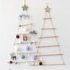 Wooden Hanging Ornaments with Star and Rope Decoration for Wall