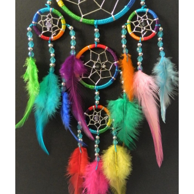 DREAM CATCHER FOR BOYS AND GIRLS RAINBOW DREAMCATCHER BEDROOM DECORATION