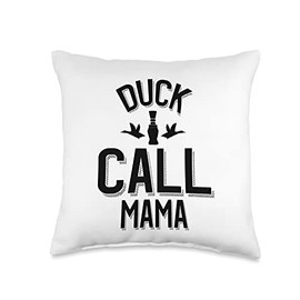 Duck Call Mama Throw Pillow