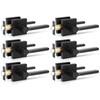 RAZCC Passage Door Handles, 6 Pack Square Black Interior Door