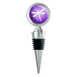 Purple Dragonfly Dragonflies Wine Bottle Stopper