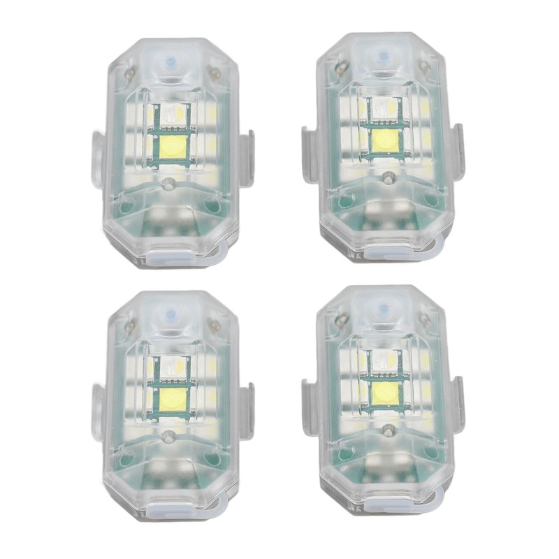 4Pcs LED Strobe Light High Brightness Waterproof Portable Wireless Flashing