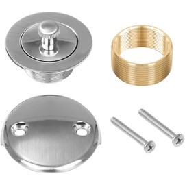 Lift & Turn Style Conversion Kit Bathtub Tub Drain Assembly, All Brass Construction (Chrome)