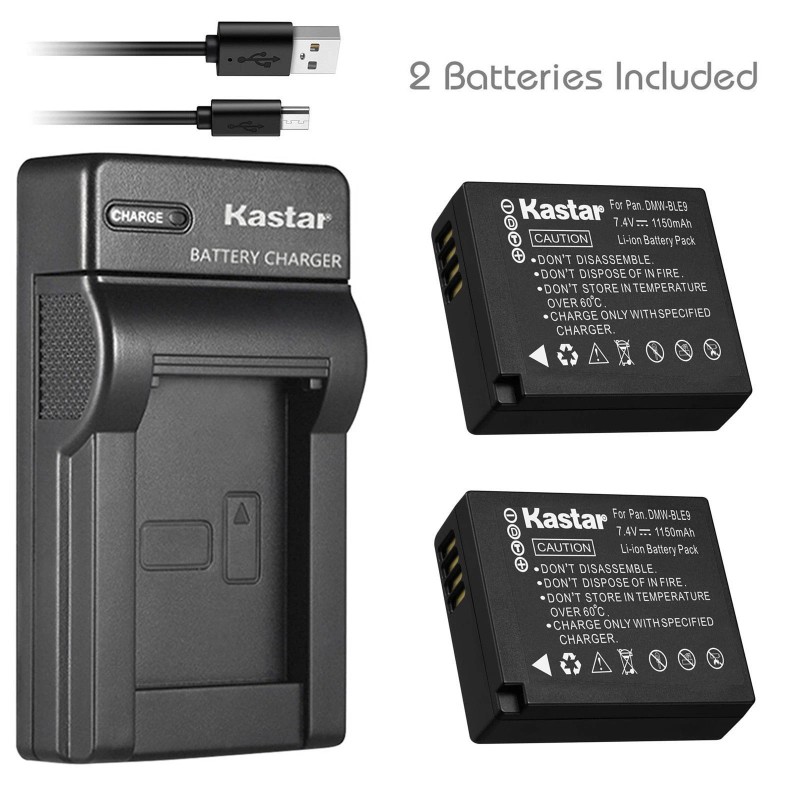Kastar DMW-BLE9 Battery or Slim Charger for Leica BP-DC15, Leica