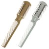 2 Pcs Dual Side Hair Thinning Comb Hair Razor Comb