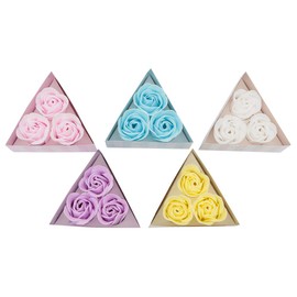 Luana Triangle Rose Set, 5 Colors, Soap, Cute, Flowers, Gift, Mother's Day, Father's Day [793240] W 3.9 x D 3.4 x H 1.8 inches (10 x 8.6 x 4.5 cm)