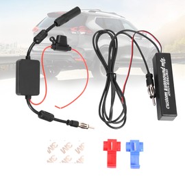 KSaAuto - Amplificador de señal de radio FM AM estéreo de 12 V, amplificador de señal para coche, vehículo, camión, SUV, barco, marino, UTV, RV, accesorios para amplificador FM, radio de audio,